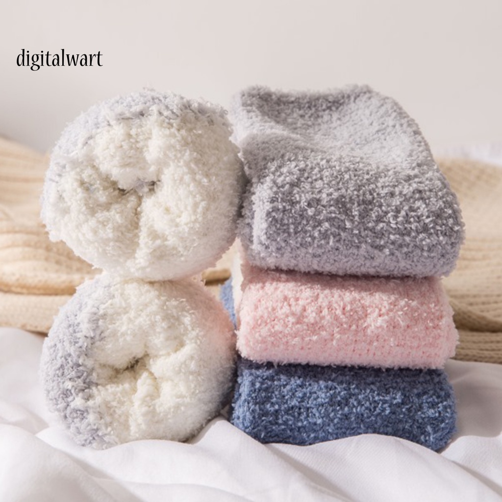 Kỹ Thuật Số| 1 Đôi Vớ Ngủ Giữ Ấm Mềm Mại Co Giãn In Hình Chân Mèo Dễ Thương