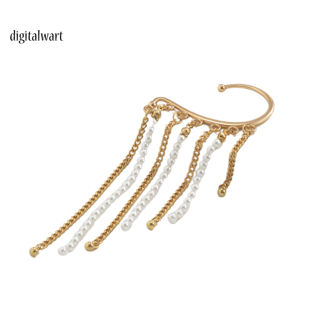 Kỹ Thuật Số| 1 Khuyên Kẹp Vành Tai Tua Rua Phong Cách Vintage Tinh Tế Cho Đám Cưới