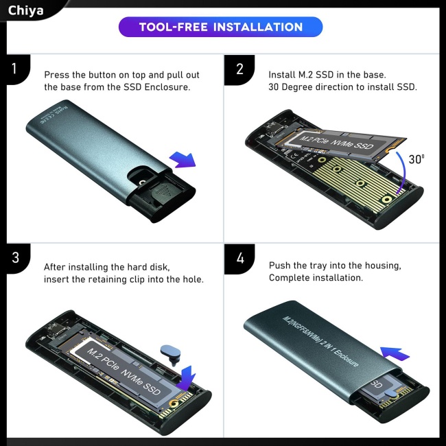 Hộp Ổ Cứng Ssd M.2 10Gbps Tốc Độ Cao Đa Năng Tiện Dụng