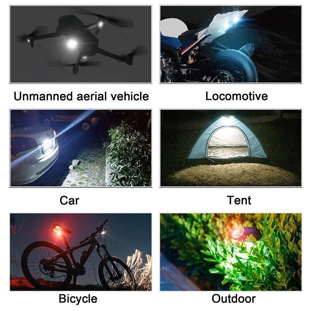 Đèn LED Cảnh Báo 7 Màu Có Điều Khiển Từ Xa Cho Xe Mô Tô