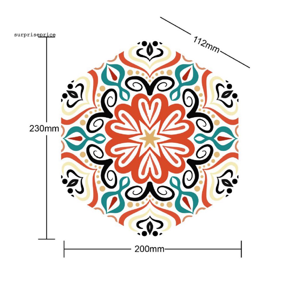 Set 10 Miếng Dán Sàn Nhà Chống Trượt Hình Lục Giác Bằng PVC