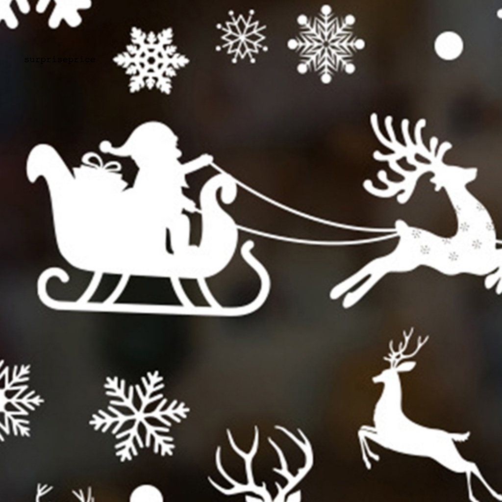 1 Set Sticker PVC Dán Tường / Kính Cửa Hàng Họa Tiết Giáng Sinh Tinh Tế DIY