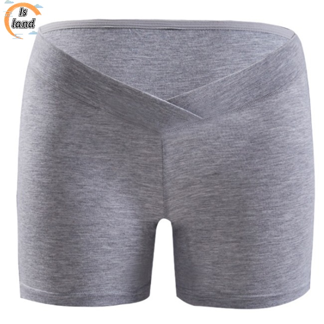 [IS] Quần Short Legging Cotton Lưng Thấp Chống Lộ Bụng An Toàn Cho Phụ Nữ Mang Thai