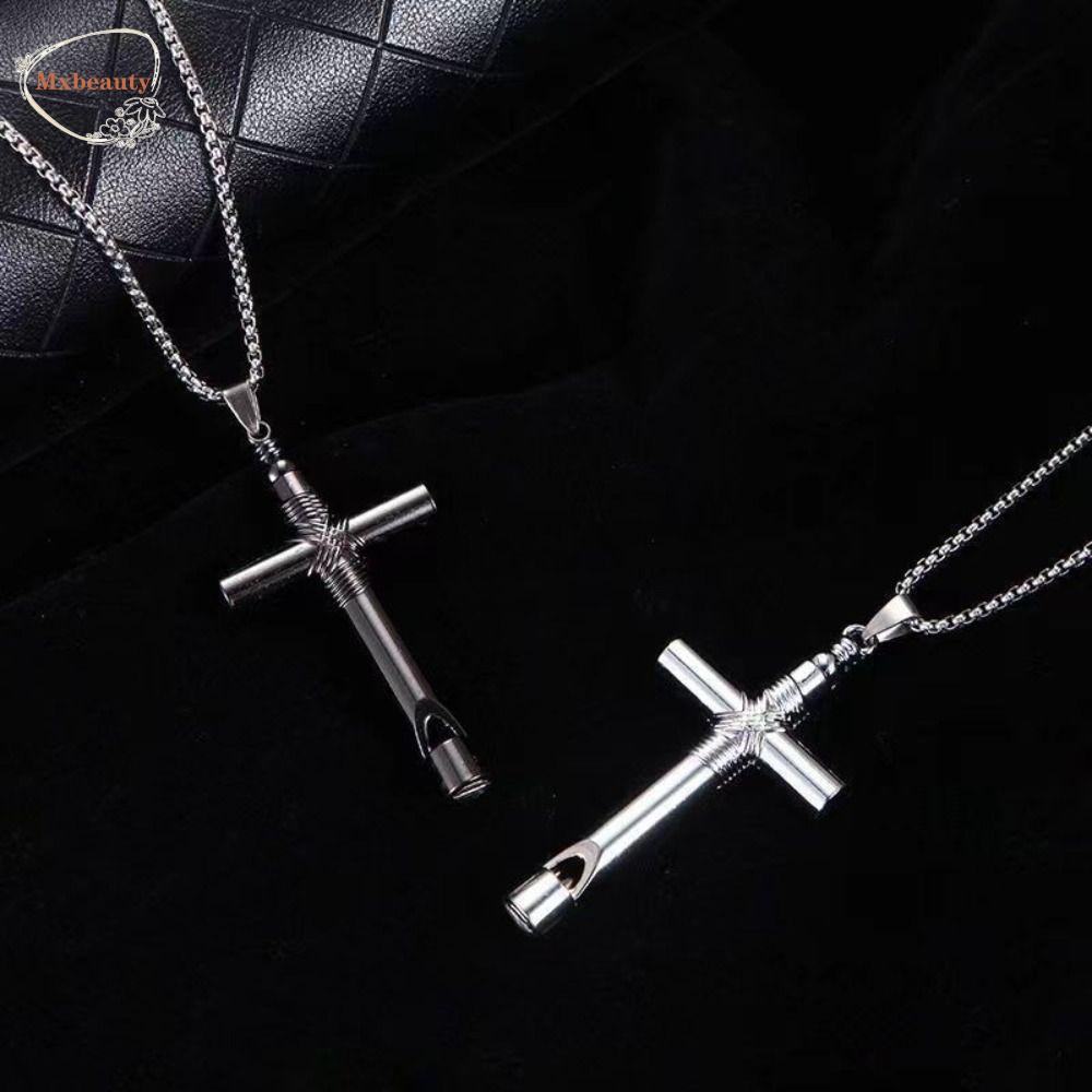 Mxbeauty Vòng Cổ Choker Hình Còi Thánh Giá Phong Cách Gothic Punk Đơn Giản