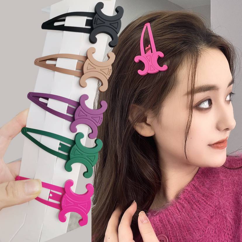 [Đặc trưng] Kẹp Tóc Kim Loại Nhám Màu Sắc Ngọt Ngào Phong Cách Vintage Hàn Quốc Cho Nữ