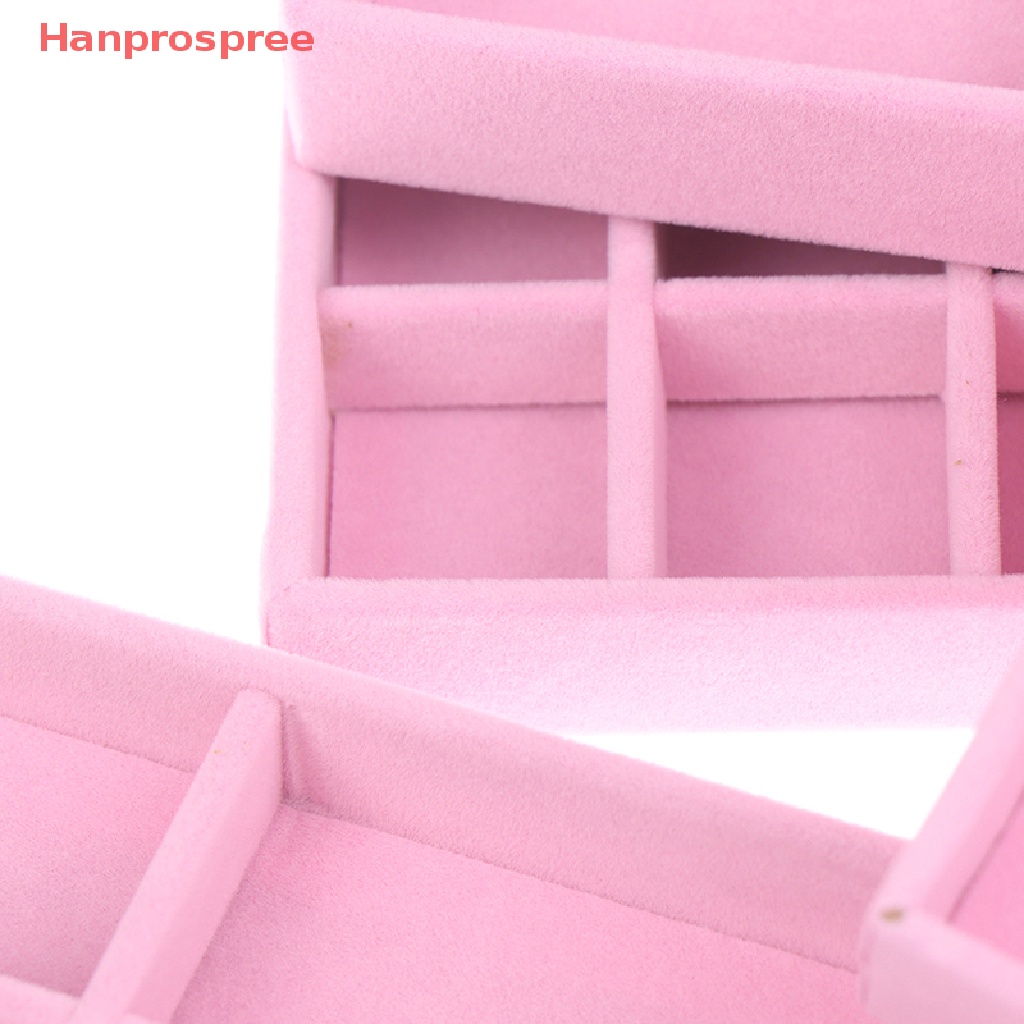 Hanprospree > Khay Trưng Bày Trang Sức Bằng Nhung Màu Hồng Có Thể Xếp Chồng Lên Nhau