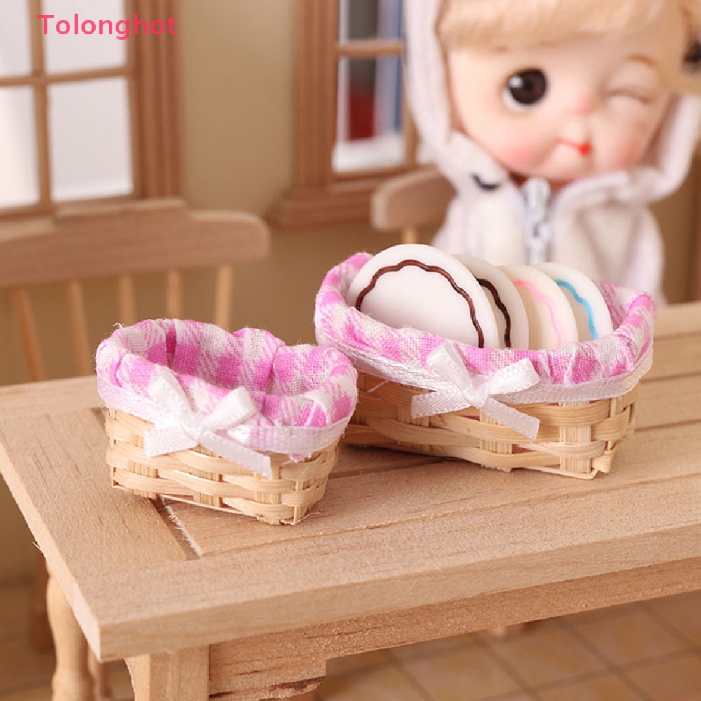 1 Set Giỏ Đựng Thức Ăn Trái Cây / Rau Củ Mini 1: 12 Trang Trí Nhà Búp Bê