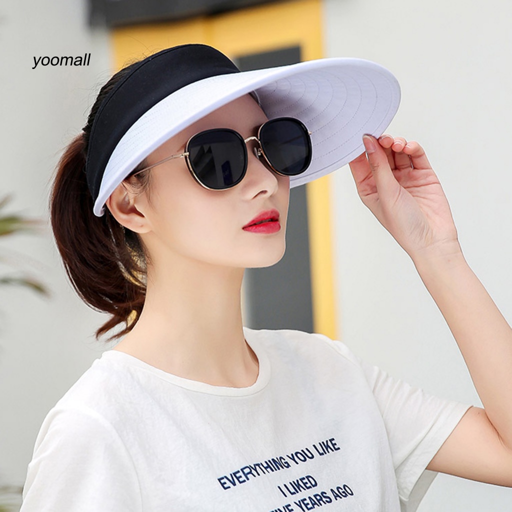 Mũ Rộng Vành Chống Nắng / Tia UV Chất Liệu Polyester Có Thể Gấp Gọn Tiện Dụng Mang Theo Du Lịch Cắm Trại
