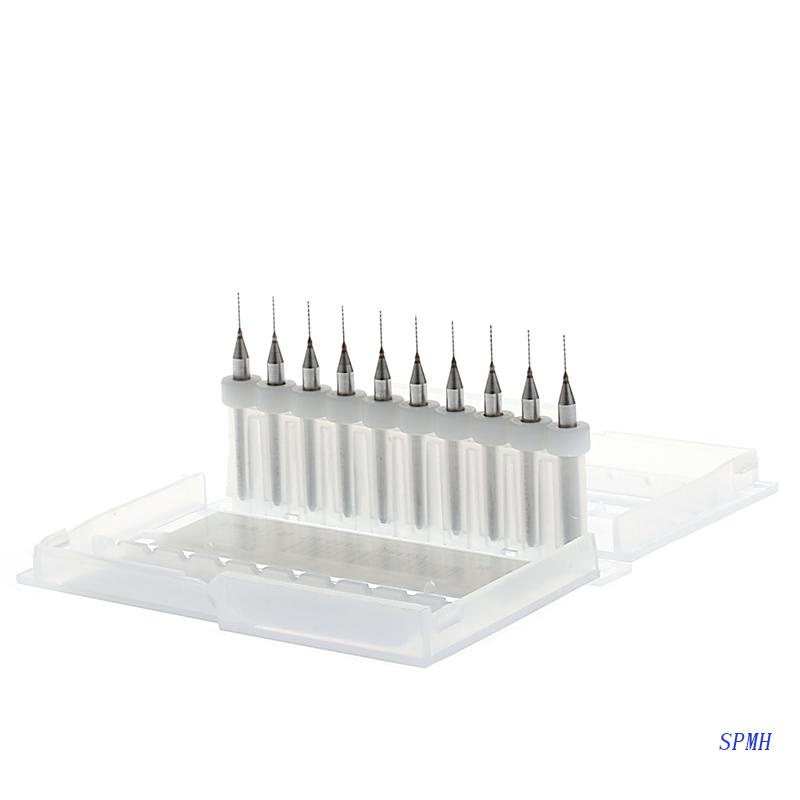 (MớI) Bộ 10 MũI Khoan XoắN 0.4mm 1 / 8 "Hss Micro PCB