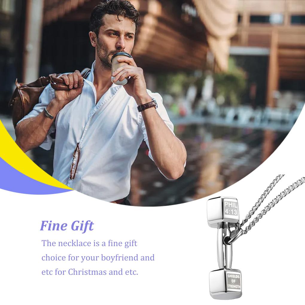 Vòng cổ Mạ Điện Hình Quả Tạ Thời Trang Dành Cho Nam