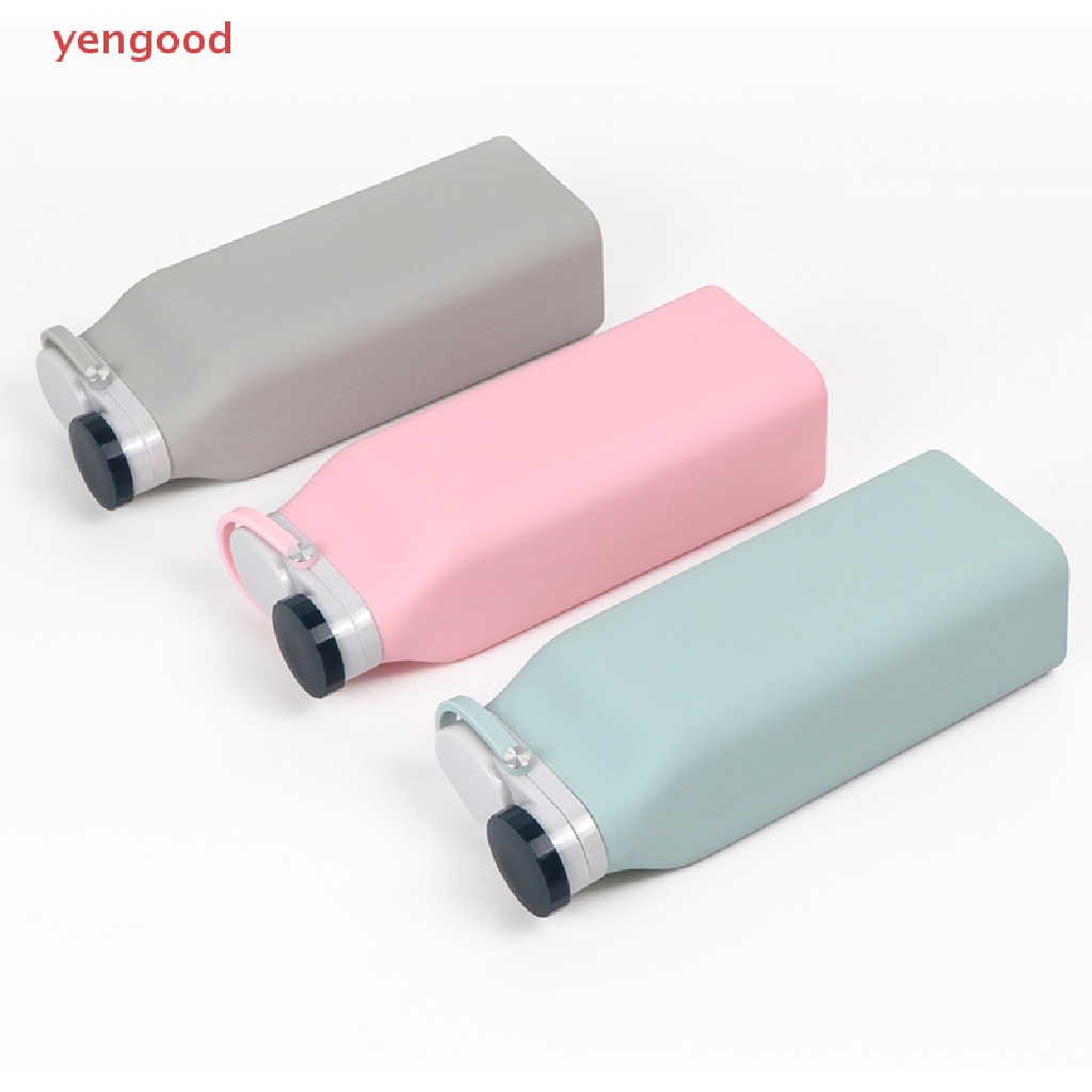 Bình Nước Silicone 600ml Có Thể Gấp Gọn Tiện Dụng Mang Theo Du Lịch