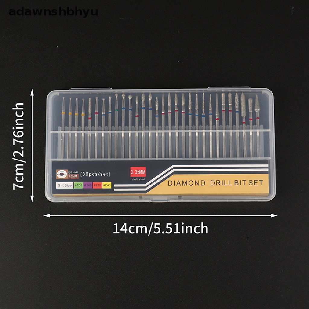 Set 30 Mũi Khoan Móng Tay Bằng Thép Vonfram Đa Năng