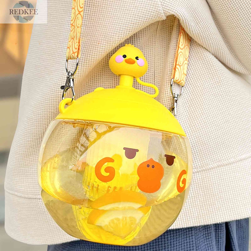 Bình Nước Thể Thao 850ml Chống Rò Rỉ Họa Tiết Dễ Thương