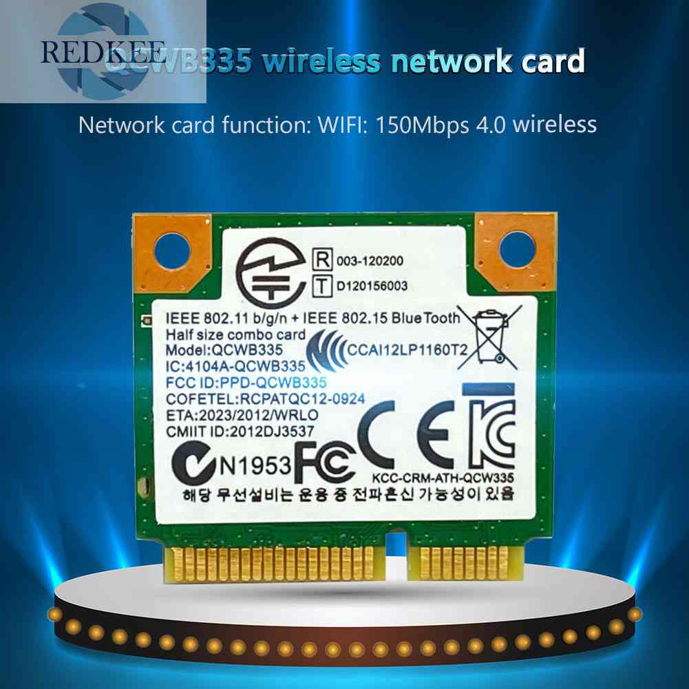 Thẻ WiFi Không Dây QCWB335 Half Mini PCIe Bluetooth 4.0 Cho Laptop