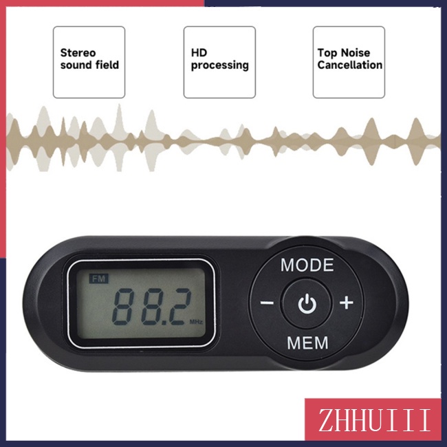 Radio FM 64-108Mhz Bỏ Túi Có Màn Hình Lcd Và Tai Nghe 3.5mm