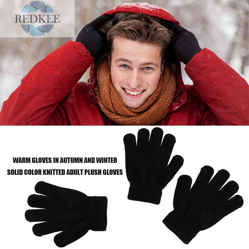 Găng Tay Dệt Kim Toàn Bộ Ngón Tay Cho Nam Và Nữ