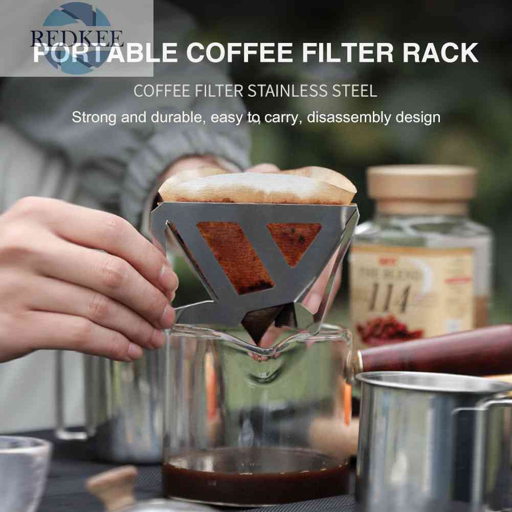 Cốc Lọc Cà Phê Nhỏ Giọt Bằng Thép Không Gỉ Có Thể Gấp Gọn Tiện