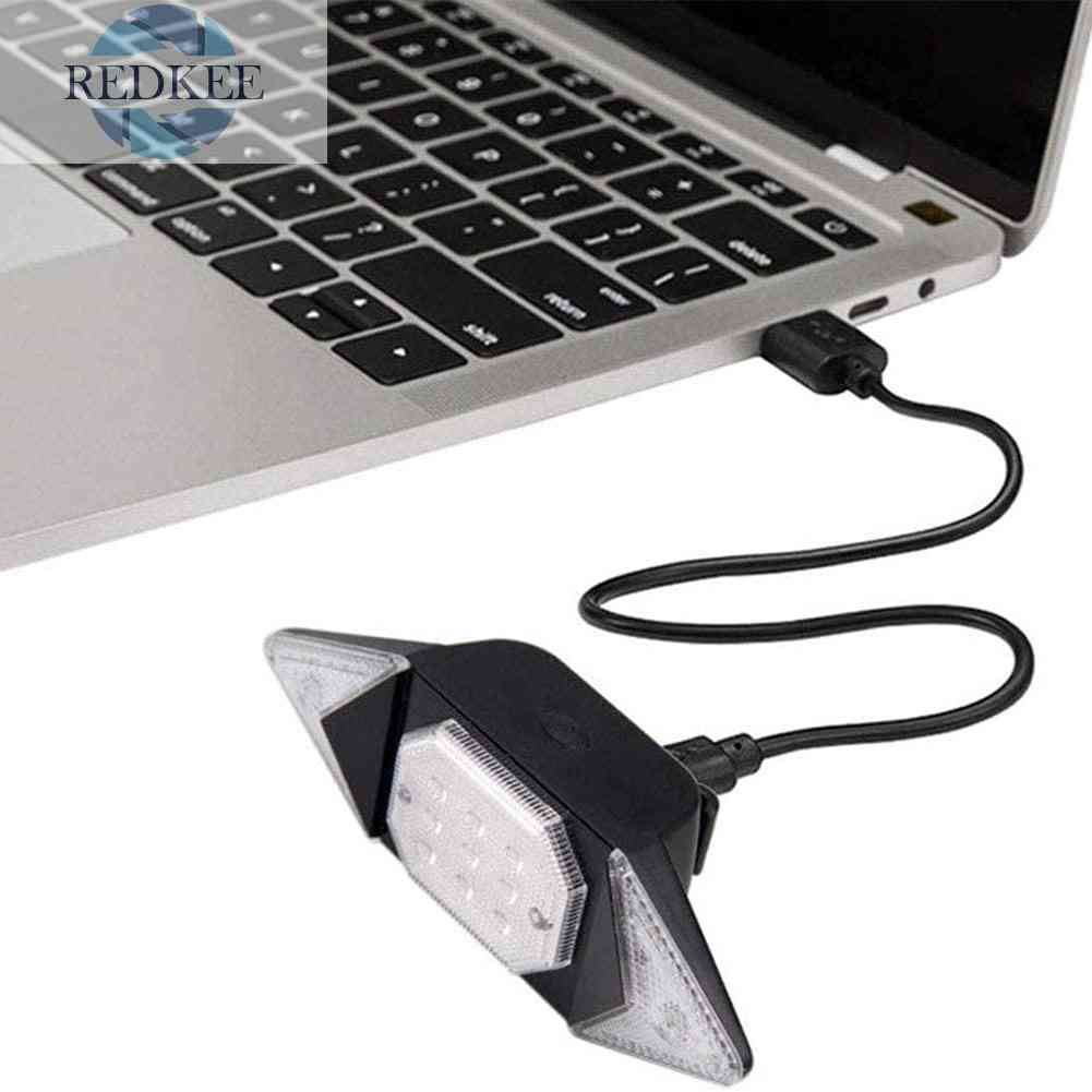 Đèn Đuôi Xe Đạp Kèm Điều Khiển Từ Xa Không Dây Sạc USB Tiện Dụng