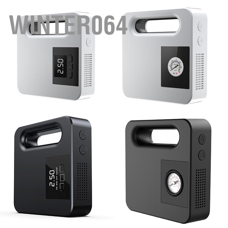 Winter064 Máy Bơm Hơi Lốp Xe 12V Màn Hình Hiển Thị Kỹ Thuật Số Đèn LED Di Động Cho Ô Tô