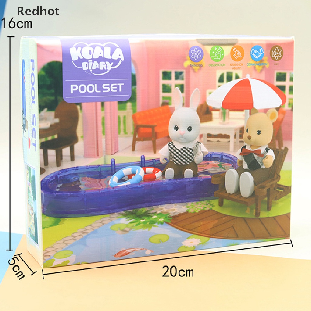 &lt; Redhot &gt; Ghế Bể bơi Mini Hình Tròn Dễ Thương Cho Nhà Búp Bê