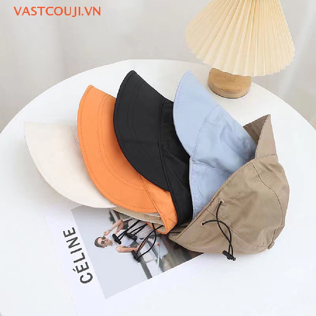 Mũ Rộng Vành Chống Nắng Mùa Hè Có Dây Rút Nhanh Khô Có Thể Điều Chỉnh
