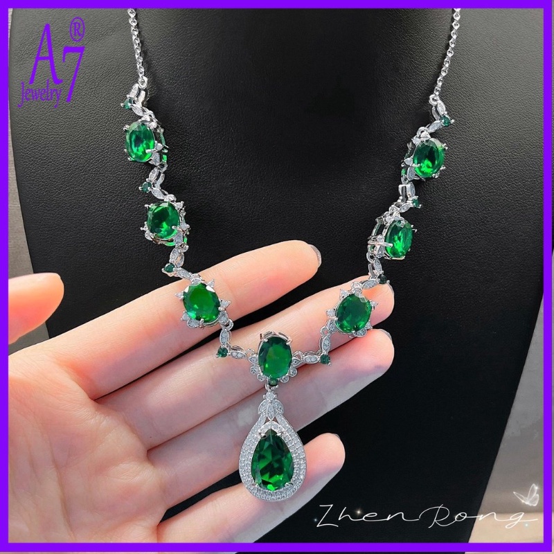 A7 | Vòng cổ Ngọc Lục Bảo Sang Trọng M3441