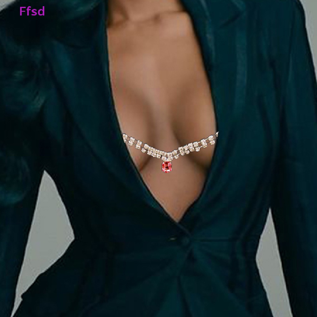 {Ffsd} Dây Xích Đeo Ngực Đính Đá Pha Lê Trang Trí Thời Trang Đi Biển Quà Tặng Bán Chạy Cho Nữ