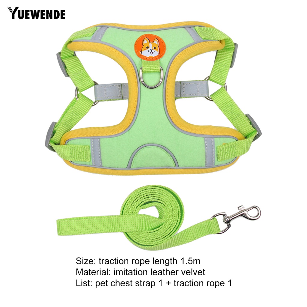 Set 2 Dây Dắt Thú Cưng Đi Dạo Thân Thiện Với Môi Trường Màu Sắc Tương Phản