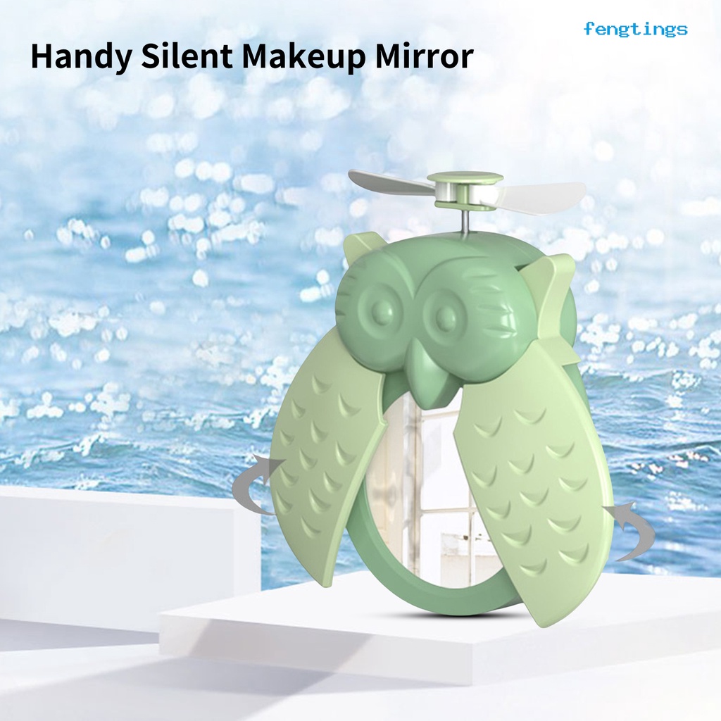 Quạt Điện Làm Mát Mini 3 Tốc Độ Tích Hợp Gương Soi Giao Diện USB Cho Văn Phòng