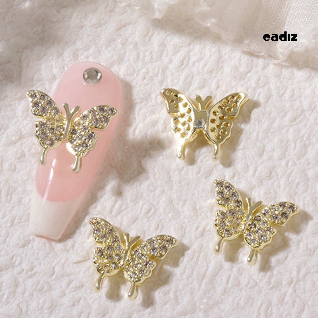 Phụ Kiện Trang Trí Móng Tay Chống Rơi Hình Bướm Sang Trọng DIY