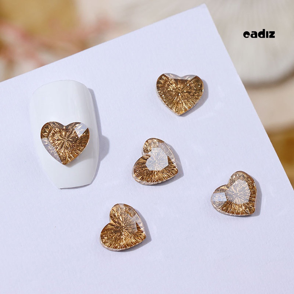 Set 5 Hộp Phụ Kiện Trang Trí Móng Tay Lấp Lánh Xinh Xắn