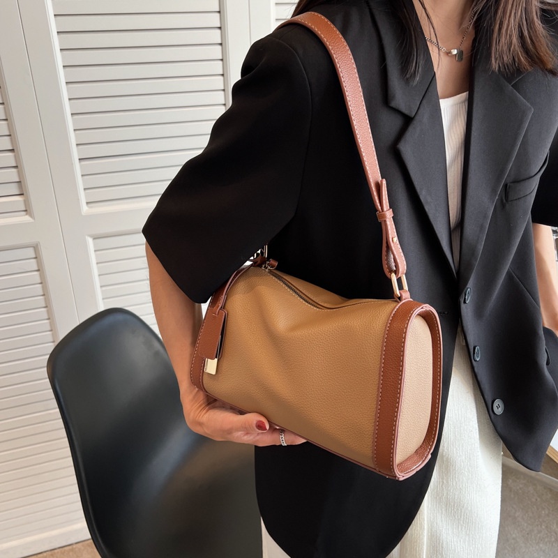 Túi Đeo Vai Sức Chứa Lớn Màu Sắc Tương Phản Thời Trang Cho Nữ