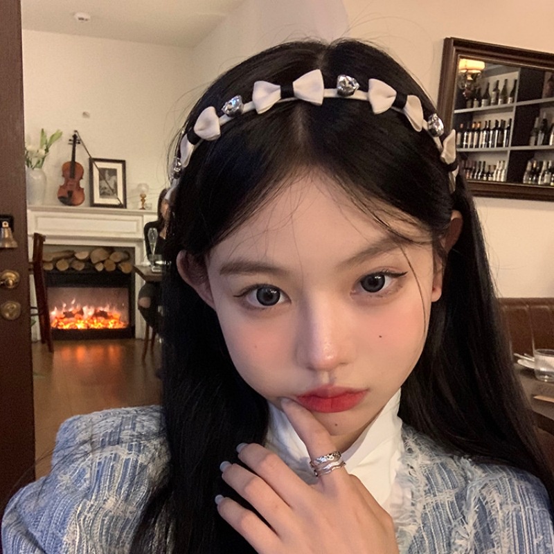 Băng Đô Cài Tóc Hình Nơ Trái Tim Phong Cách Pháp Thời Trang Cho Nữ