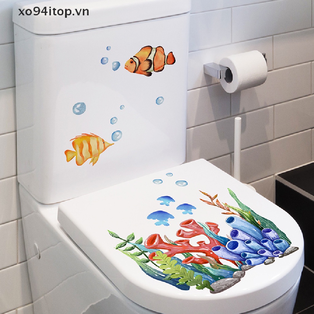 Set 11 Miếng Dán Trang Trí Toilet Tháo Được Hình Động Vật Ngộ Nghĩnh