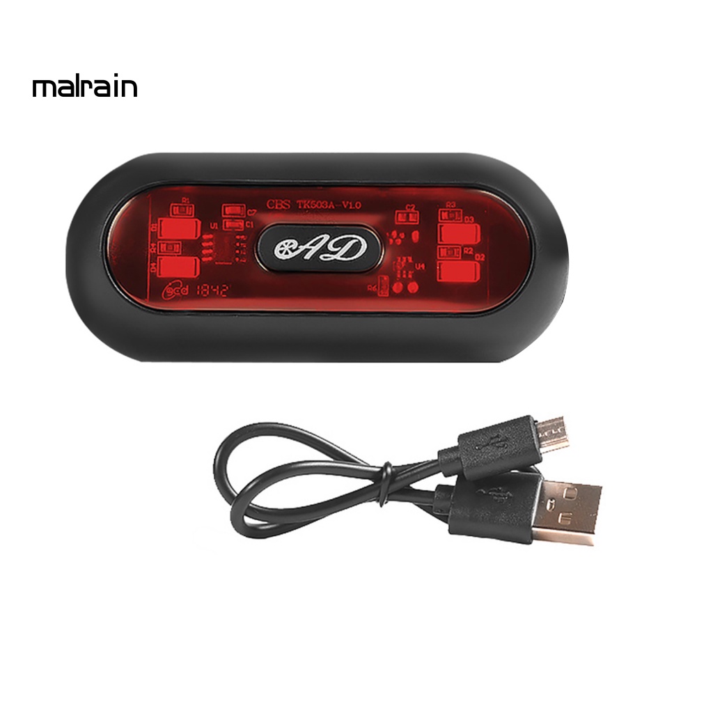 Đèn LED An Toàn Màu Đen Độ Sáng Cao Gắn Đuôi Xe Đạp