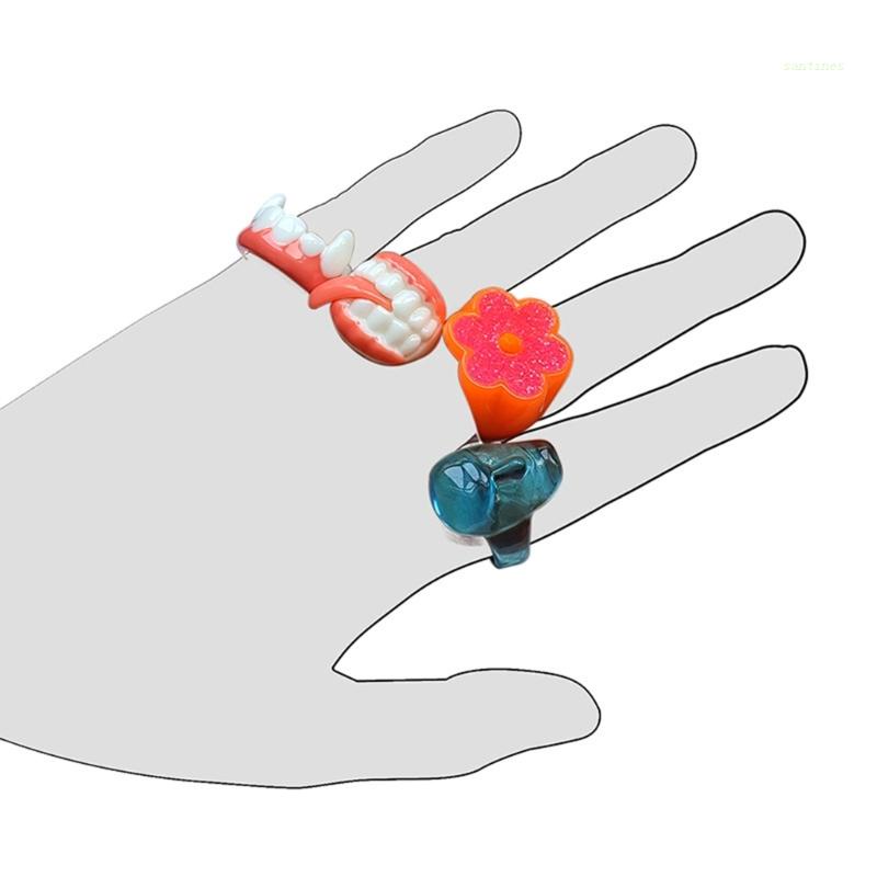 Nhẫn Acrylic Hình Chiếc Răng Vui Nhộn Cho Nam Và Nữ