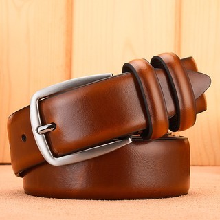 Thắt lưng nam Pin Buckle Thắt lưng da bò thông thường Thắt lưng da thật Thắt lưng quần jean