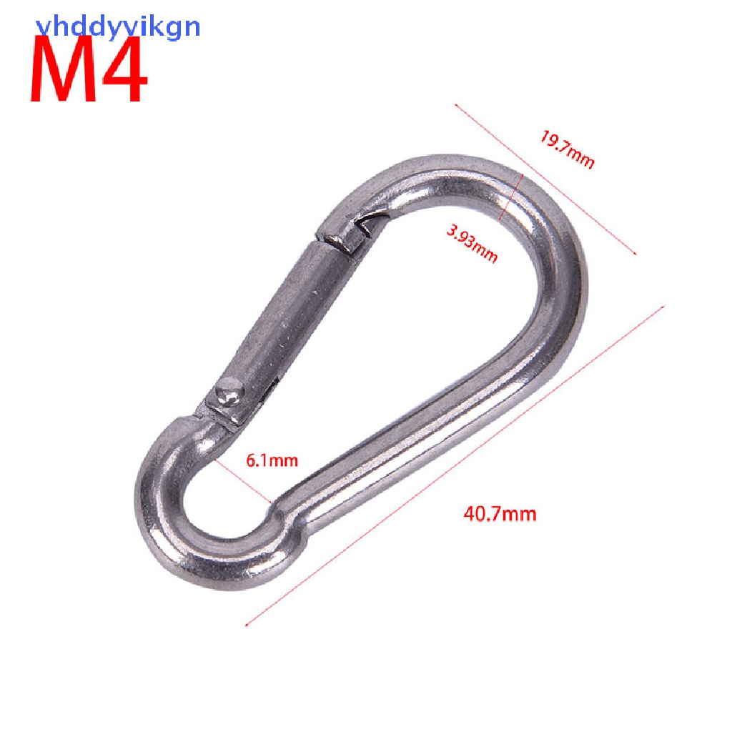 Móc Khóa Carabiner Bằng Thép Không Gỉ 304 Tháo Gỡ Nhanh