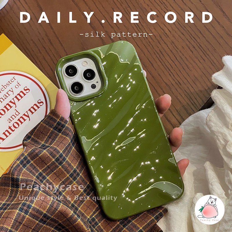 Ốp Điện Thoại TPU Mềm Chống Sốc Màu Xanh Ô Liu Cho iPhone 14 Plus 13 12 Pro Max 11 13PRO