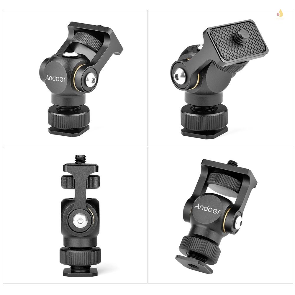 ANDOER Giá Đỡ Màn Hình Máy Ảnh Mini Bằng Hợp Kim Nhôm Kèm Ốc Vít 1 / 4 Inch Cho DSLR