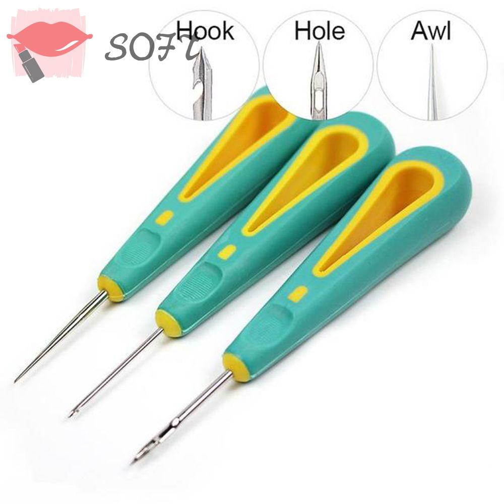 Dụng Cụ Đan Móc Len Vải Da Với Tay Cầm Cao Su Hình Nón Awl