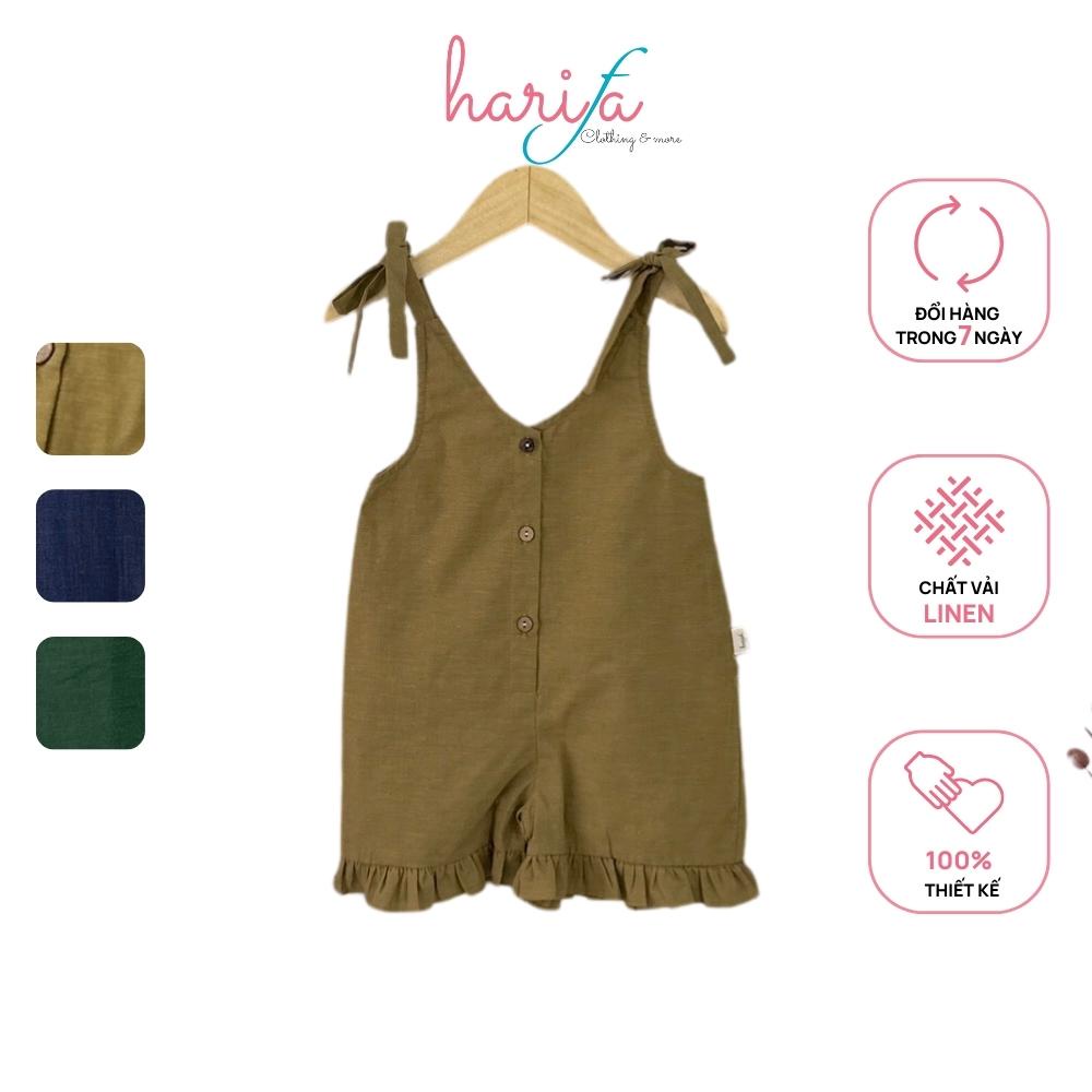 Quần yếm trẻ em unisex 3 màu phong cách Hàn quốc - cho cả bé trai và bé gái - vải Linen - từ 1 đến 6 tuổi - QY004