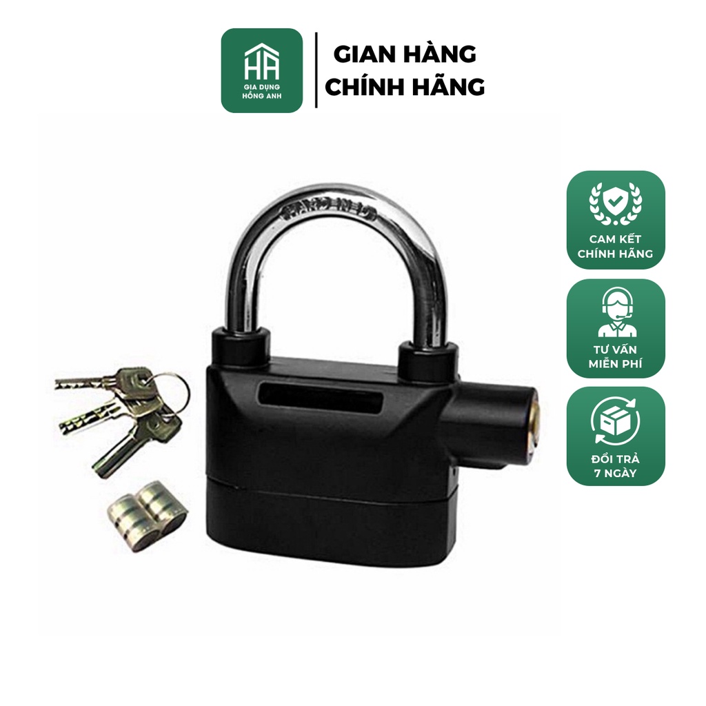 Ổ Khoá Chống Trộm Có Còi Hú Báo Động Cao Cấp– Gia Dụng Hồng Anh