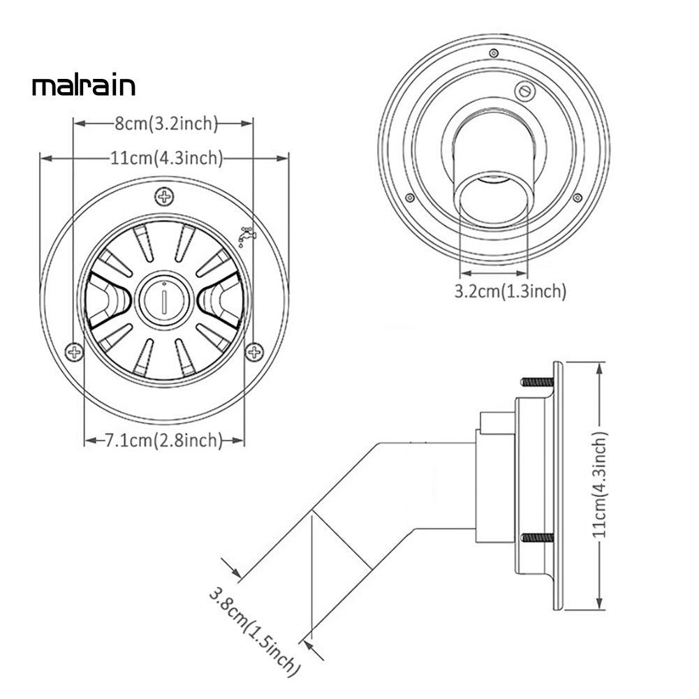 Đầu Khóa Cao Su Chống Rò Rỉ Cho Thuyền RV