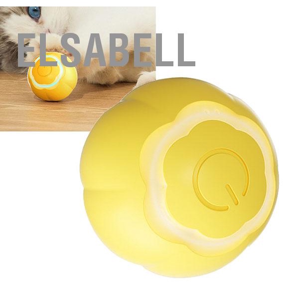 Elsabell Bóng đồ chơi cho mèo thông minh Tương tác Chống cắn Giảm sự nhàm chán Tự động Di chuyển lăn Mèo con