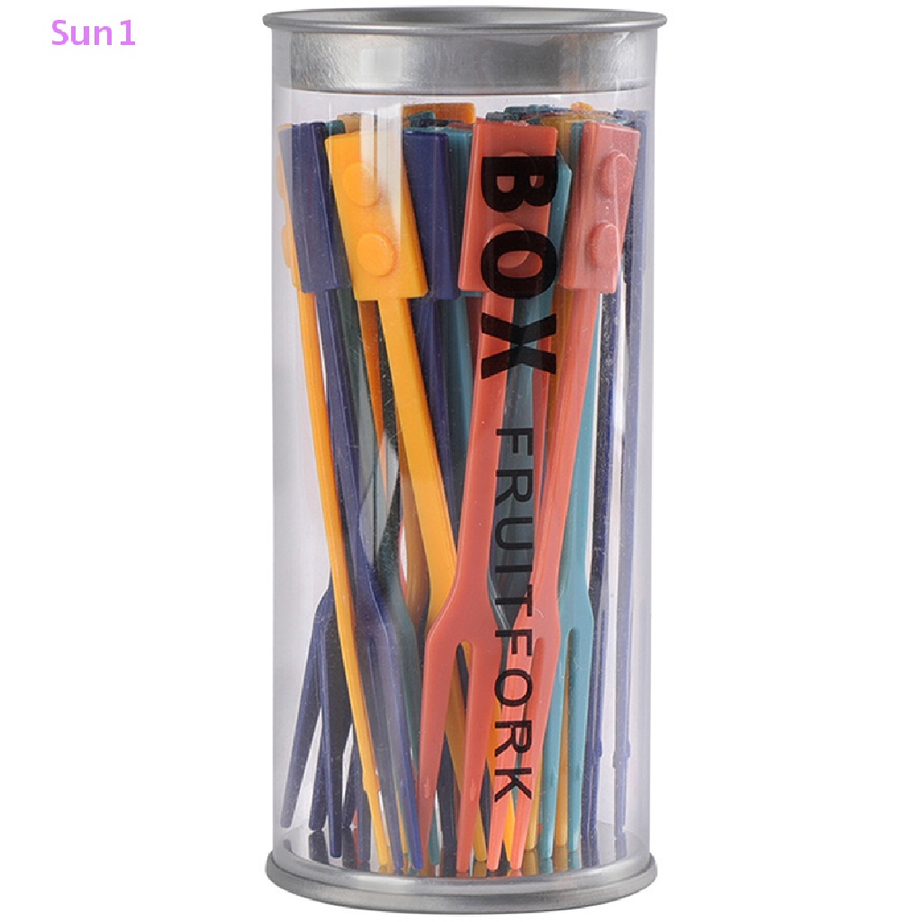 Set 36 Nĩa Ăn Trái Cây / Tráng Miệng Bằng Nhựa Dùng Một Lần Tiện Lợi