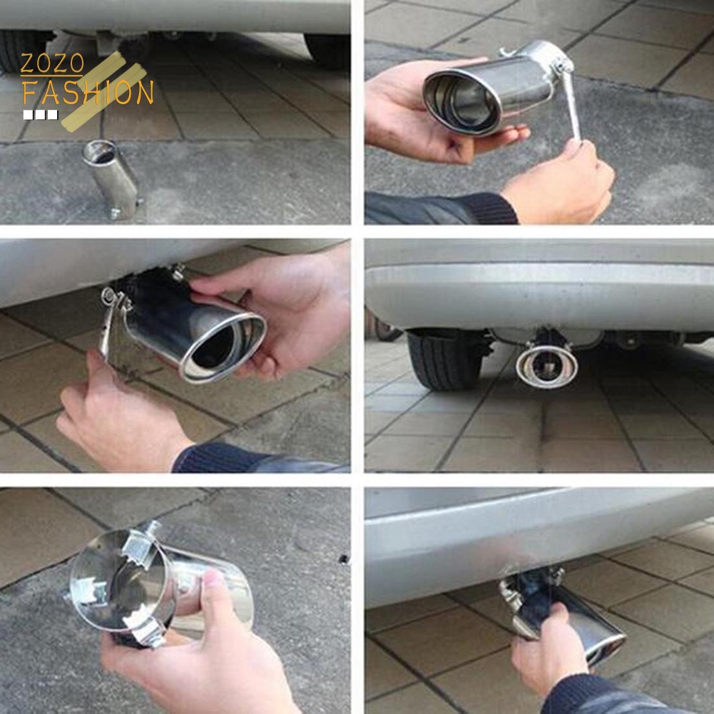 Ống Xả Khí Thải Giảm Thanh Hình Tròn Bằng Inox Chuyên Dụng Cho Xe Hơi
