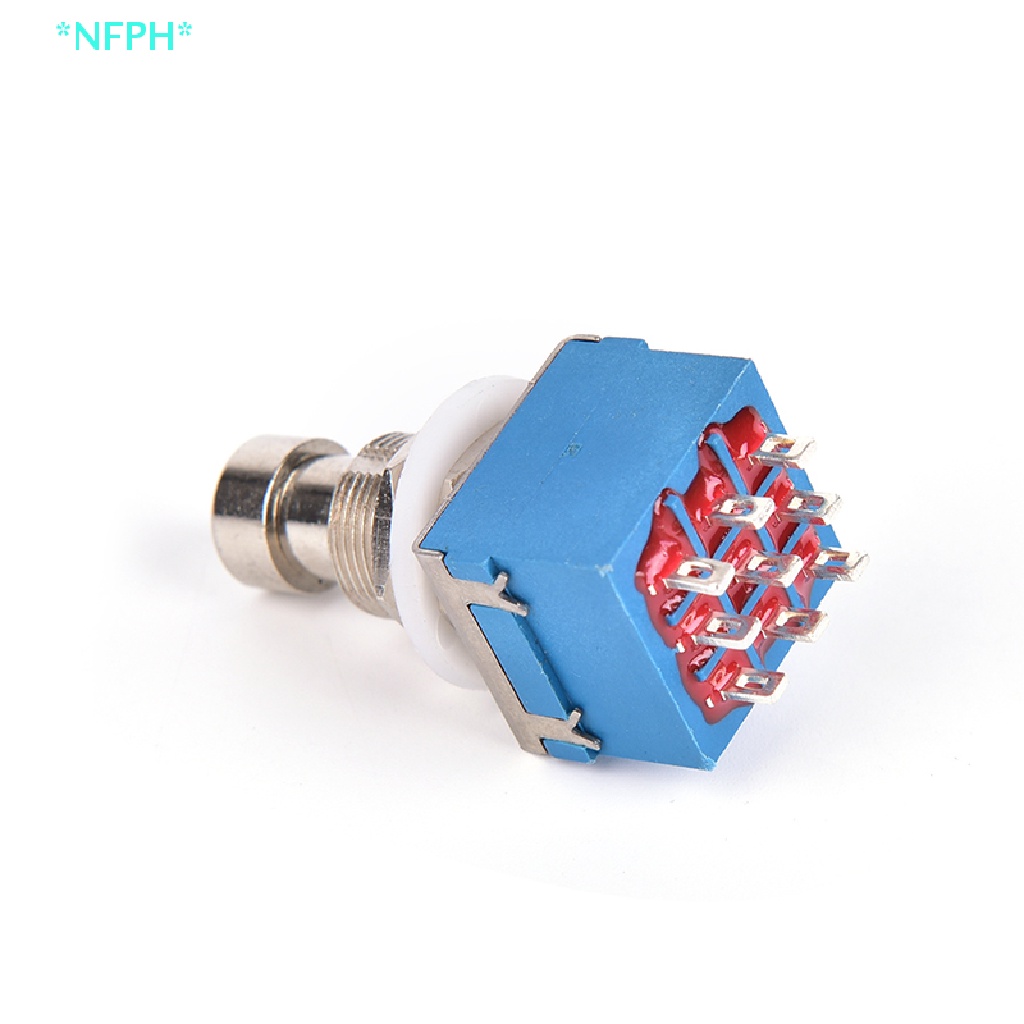1 Bàn Đạp Hiệu Ứng 9-pin 3PDT Bằng Kim Loại Màu Xanh Dương Cho Đàn Guitar Mới