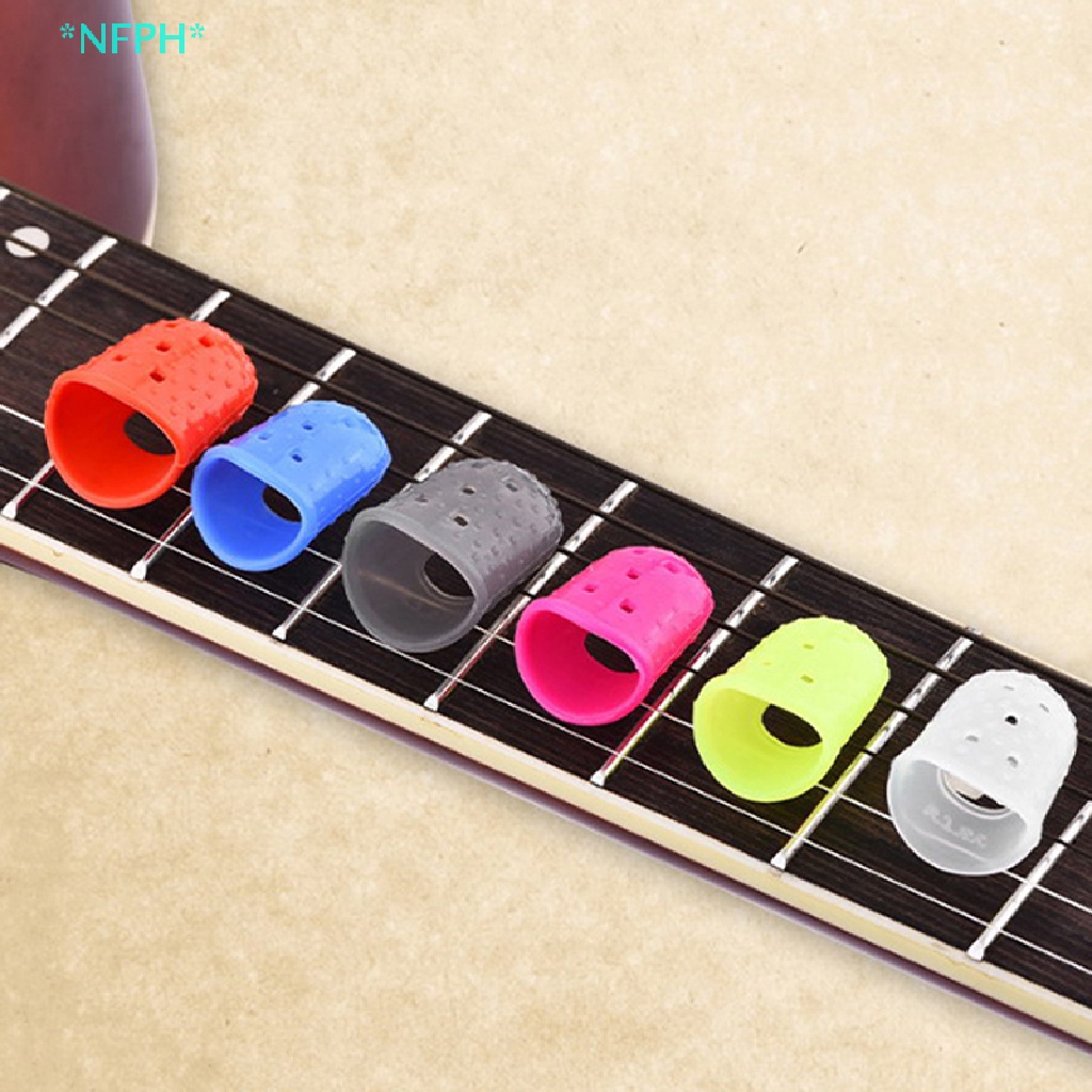 Bộ 5 Miếng Bọc Ngón Tay Bằng Silicon Chống Đau Khi Chơi Guitar Mới