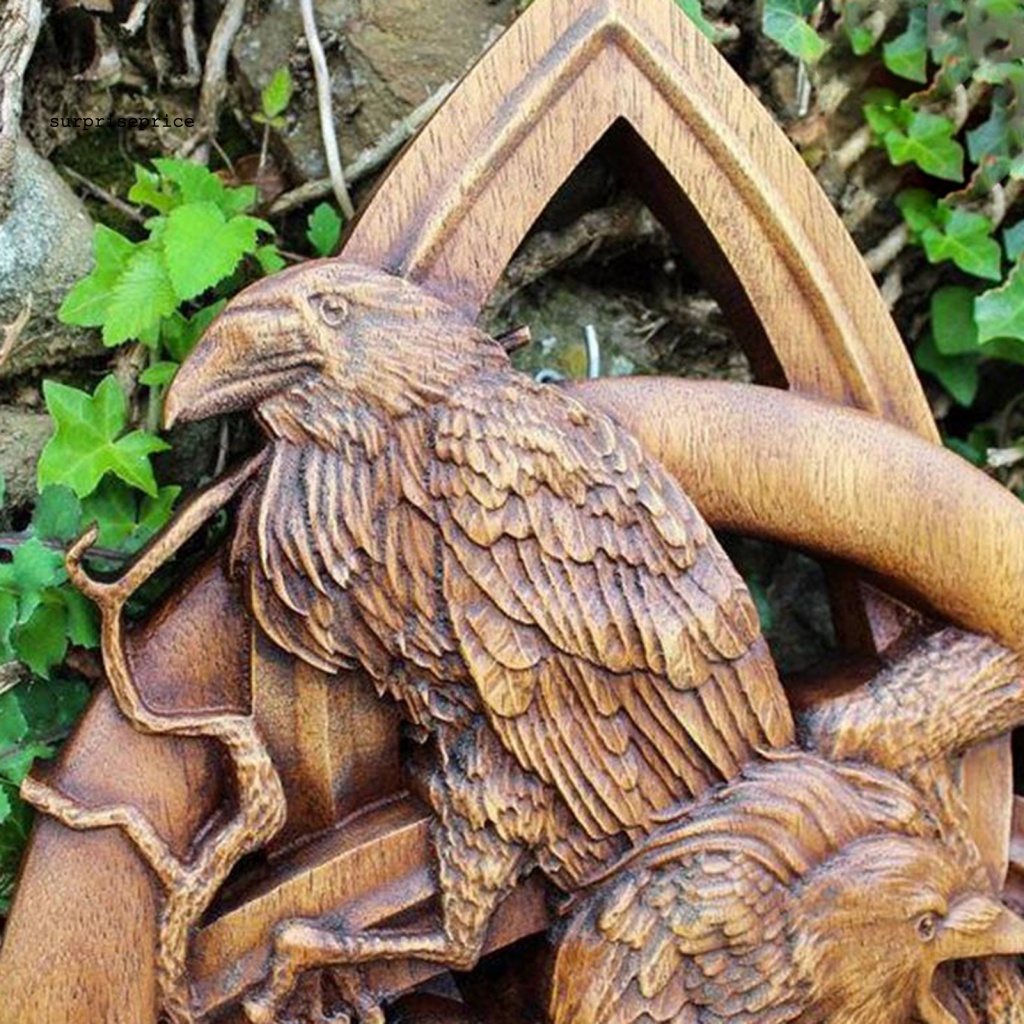 Mô Hình Con Quạ Bằng Nhựa Resin Tinh Tế Dùng Trang Trí Sân Vườn